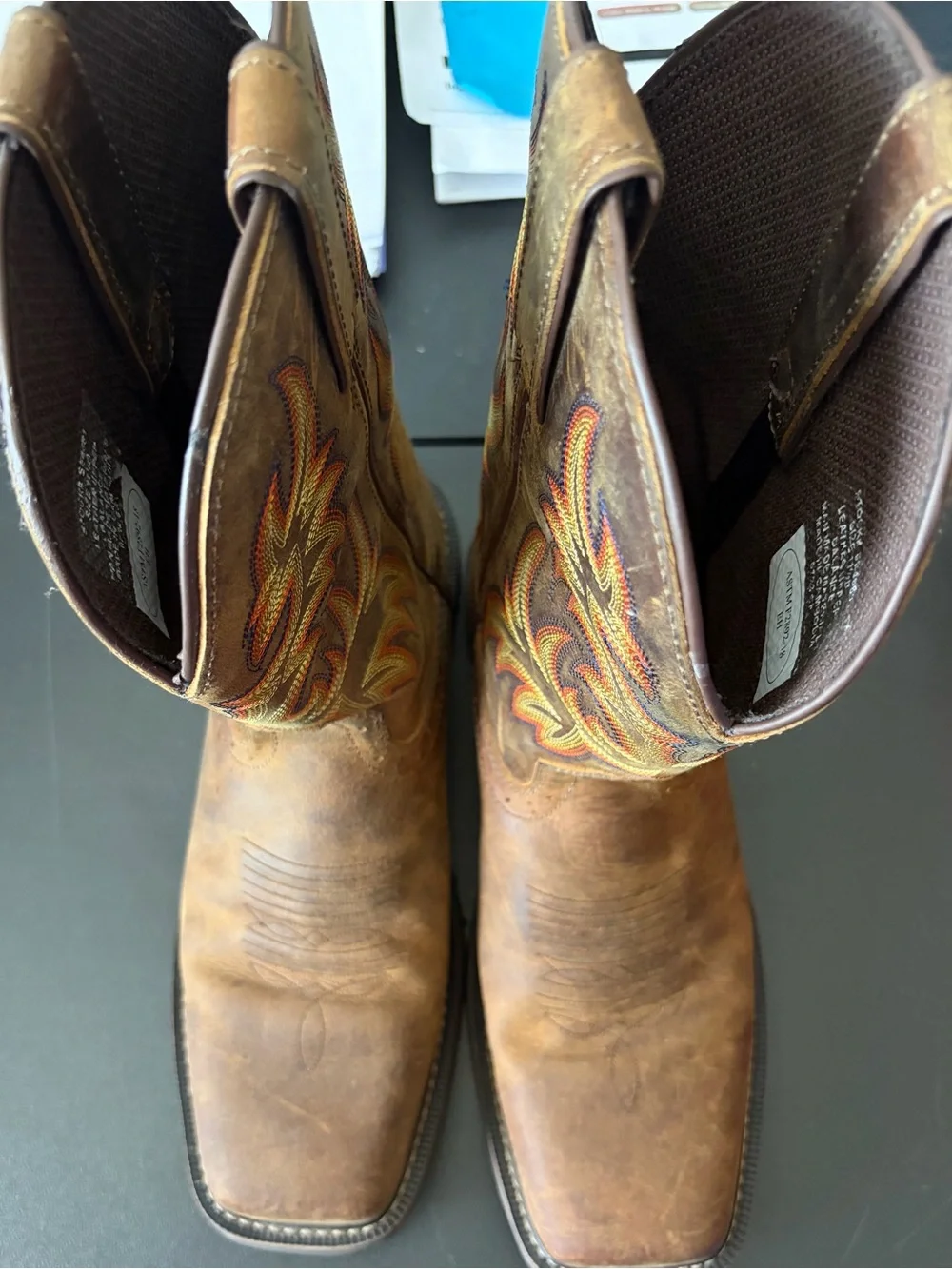 Justin Boots rugged brown